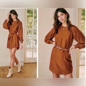 NWT SÉZANE Robe Erell Belted Dress in Caramel Size 6
